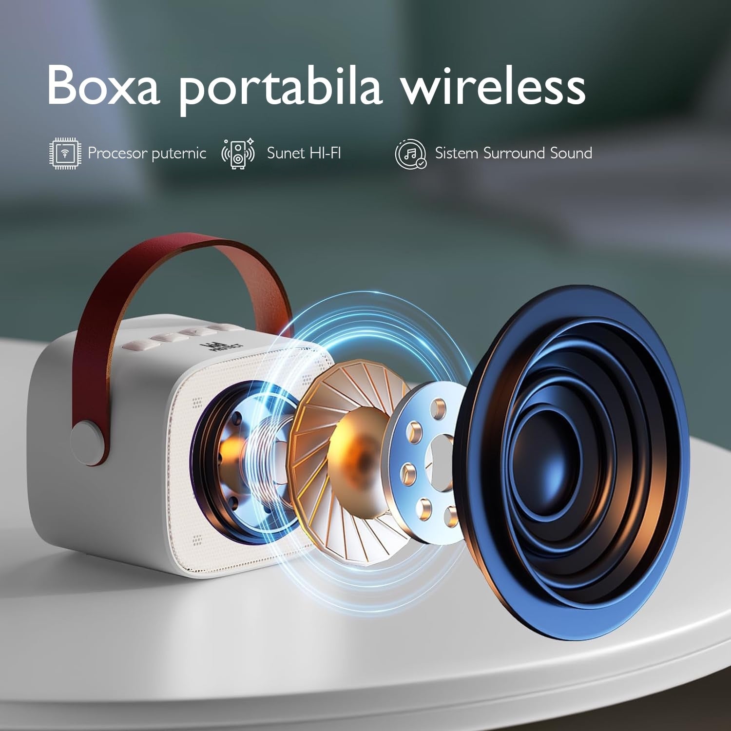 Microfon Karaoke si Boxa KidProtect Magic Voice Microfon Karaoke si Boxa KidProtect Magic Voice